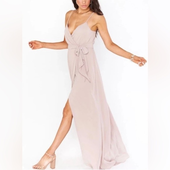 Show Me Your MuMu Liz Maxi Chiffon Dress in Dune - Picture 4 of 8